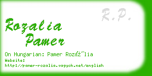 rozalia pamer business card